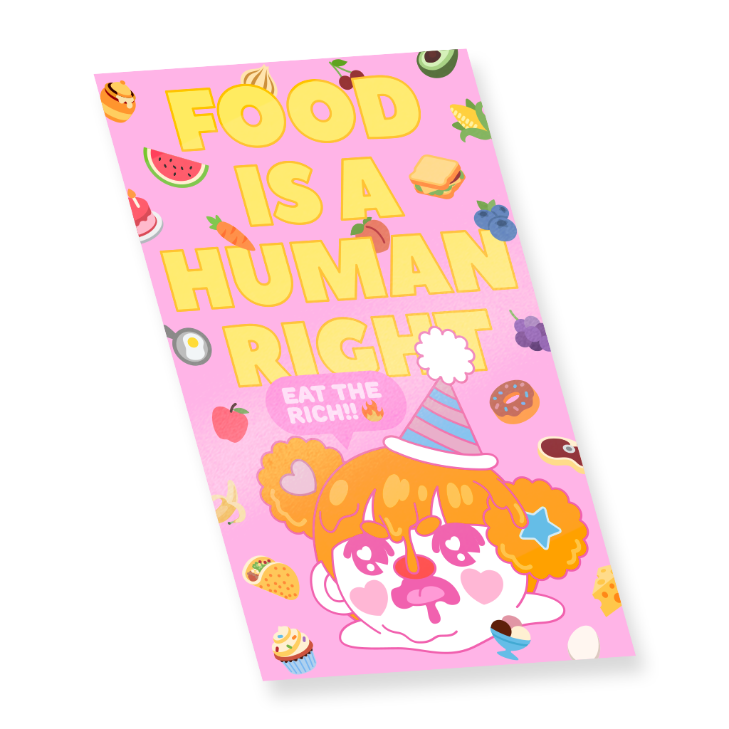Food Is A Human Right Charity Sticker