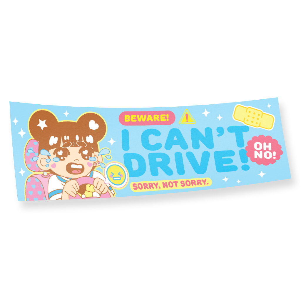"I Can't Drive" Box Slap Decal Sticker