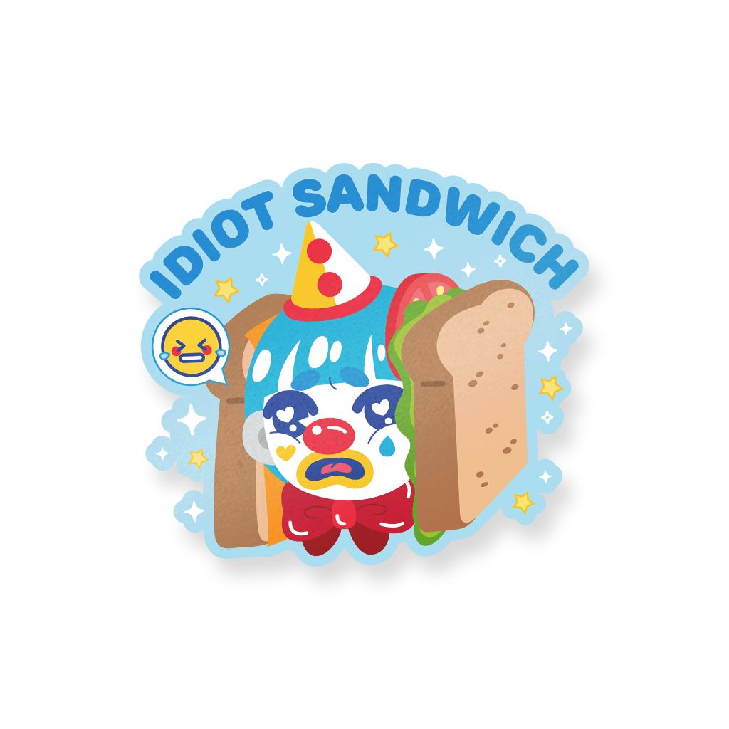 Idiot Sandwich Decal Sticker
