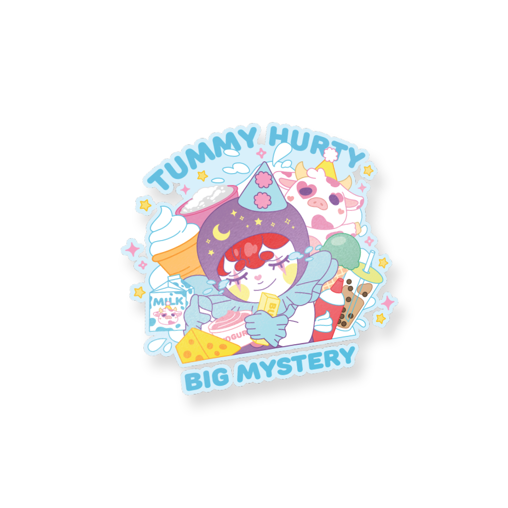 Luna Tummy Hurty Decal Sticker
