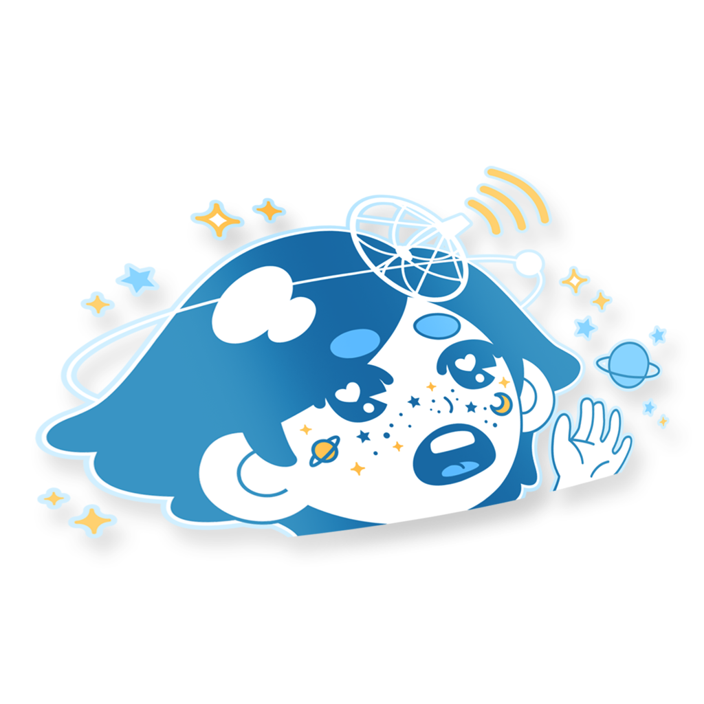 Astro Peeker Decal Sticker