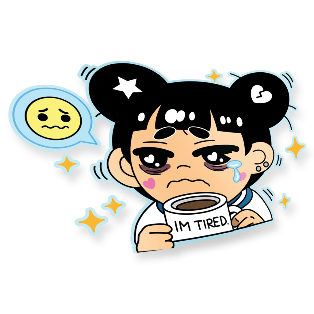 Rin Rin "I'm Tired" Peeker Decal Sticker