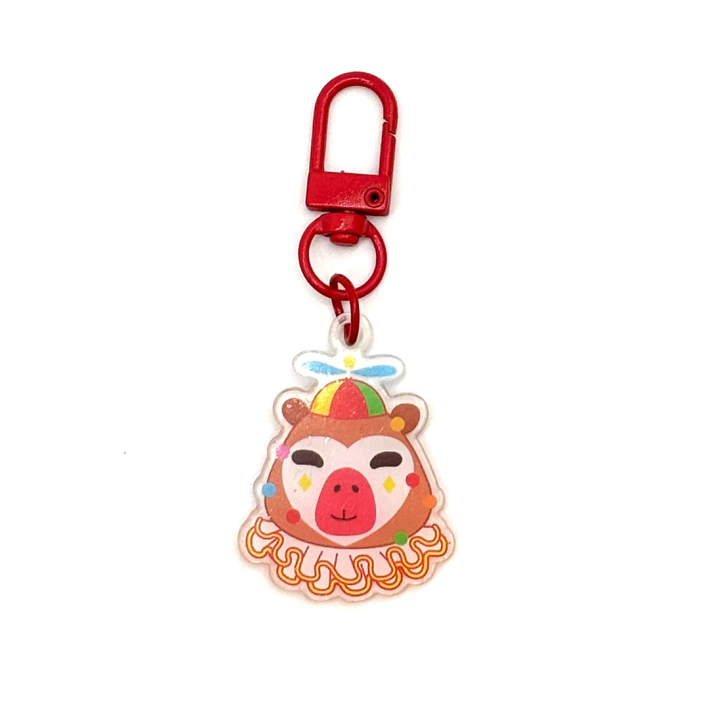 Clown Capybara mini-keychains