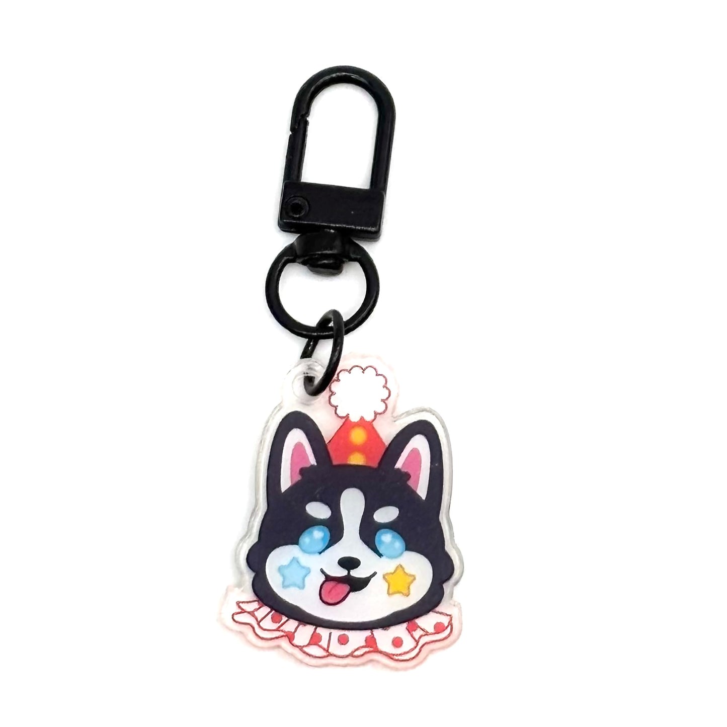 Clown Puppies mini-keychains