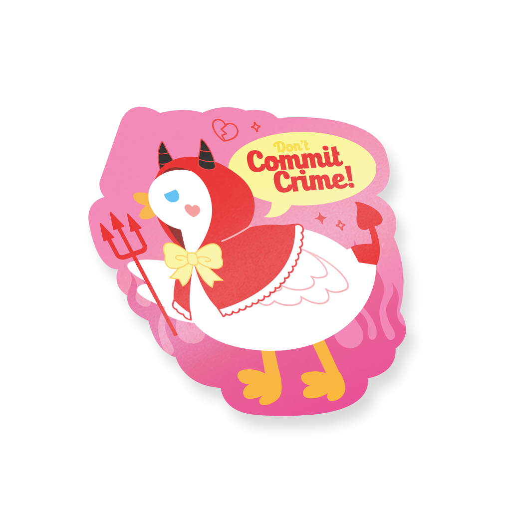 Goose Crime Decal Sticker