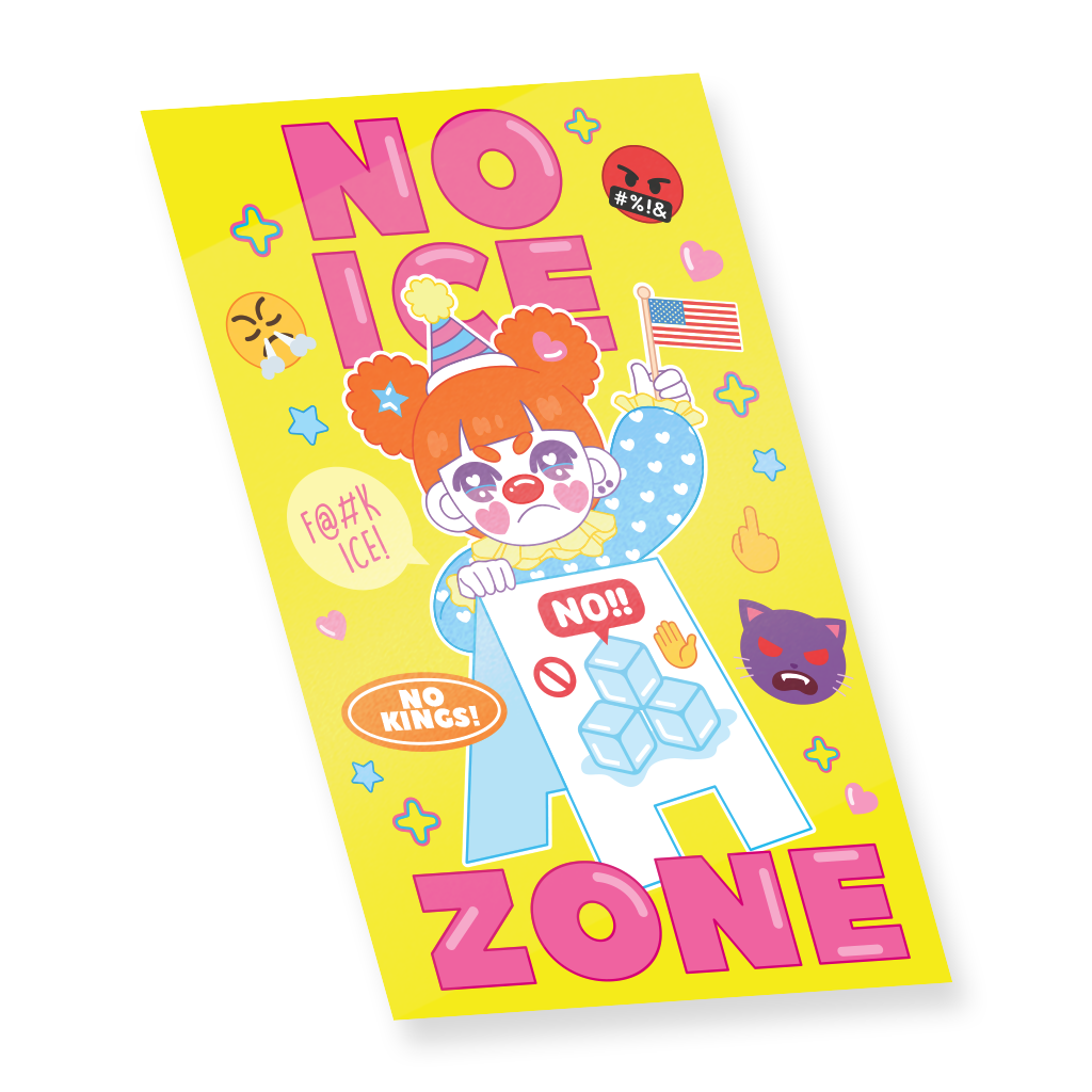 No ICE Zone Charity Sticker