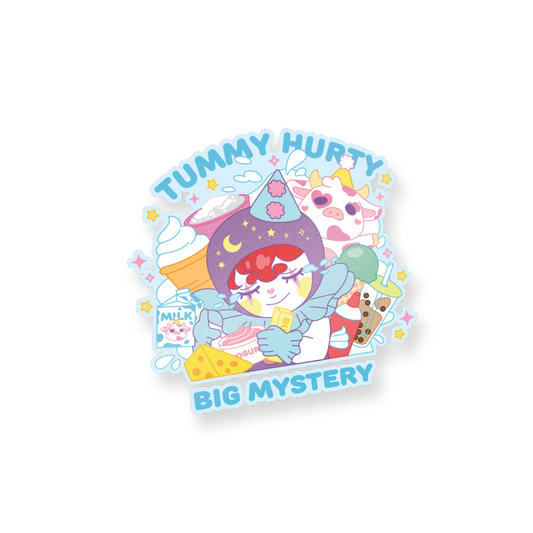 Luna Tummy Hurty Decal Sticker
