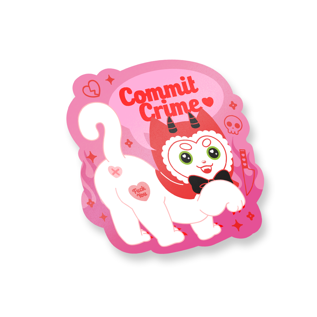 Mathilda Commits Crime Sticker