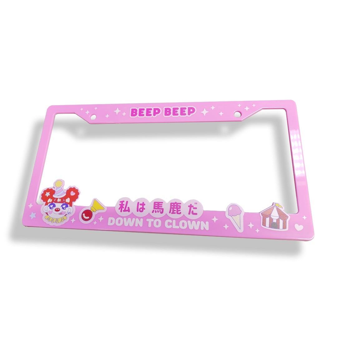Beep Beep "Down To Clown" License Plate Frame