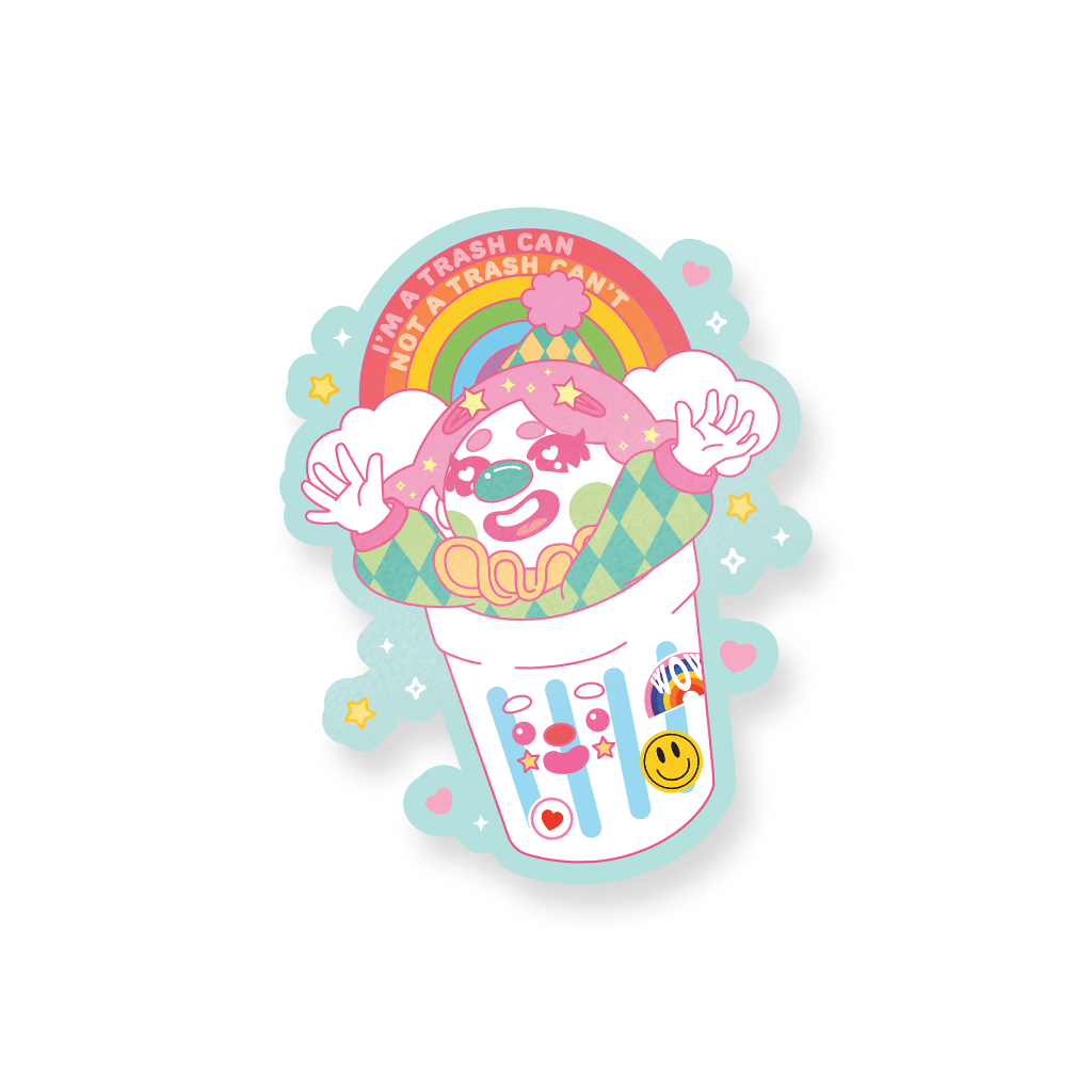 Trash Can Decal Sticker