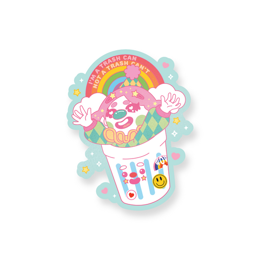 Trash Can Decal Sticker