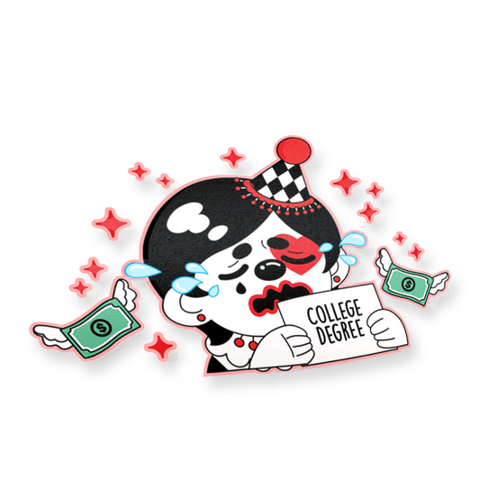 Bip Bop "College Degree" Peeker Decal Sticker